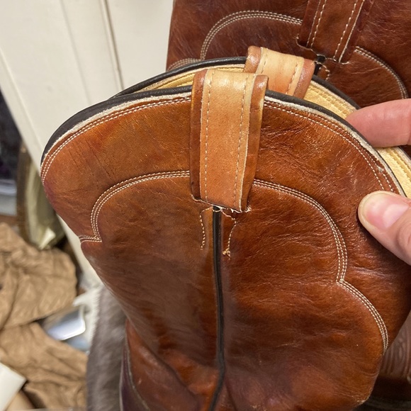 Vintage Tony Lama Brown Boots sz 9 - Picture 9 of 9